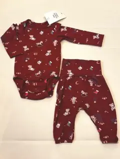 H&M ベビー 長袖ロンパース パンツ セット クリスマス