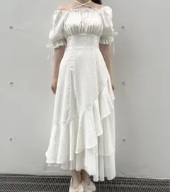 one way イレヘムロングワンピース ロングワンピース ドット - メルカリ