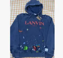 LANVIN グラフィックプリント フード付きスウェット