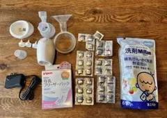 Pigeon 電動母乳搾乳機、搾乳グッズまとめ売り