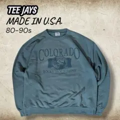 USA製80s-90sTEE JAYSスウェット XL 緑 コロラド レトロ