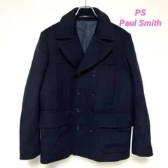 PS Paul Smithウール ネイビー ピーコート 6ボタン