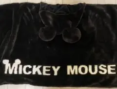 ディズニー ミッキー フード付き ブランケット ブラック