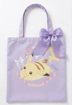 ポケモン ピカチュウリボン付きトートバッグのサムネイル