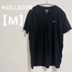1点もの✨Hollister 【M】 Vネック 半袖Tシャツ 黒 ワンポイント