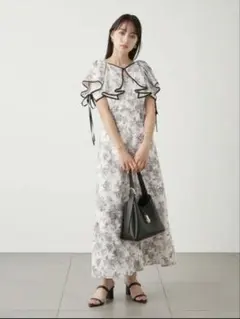 snidel スナイデル ラッフルボレロパイピングワンピース