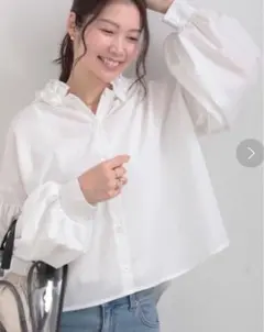 [O.S.K]ベイビー フーディーフリルブラウス　sizeフリー