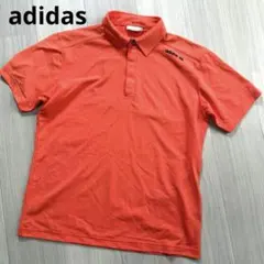 美品☆adidas アディダス　ゴルフ　半袖ポロシャツ オレンジ　ドット柄　M