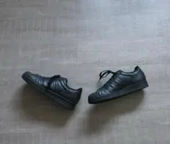 アディダス スーパースター オールブラック　レザー 27.5cm