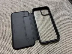 premium style ブラック 手帳型ケース カードポケット付き