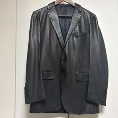 ユナイテッドアローズ　黒レザーシングルブレスト　ラムレザージャケット