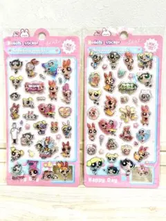 パワーパフガールズ　ぷくぷくシール　レリーフステッカー シール　2枚セット