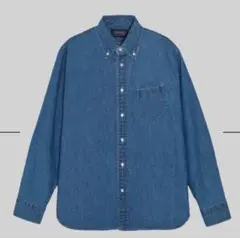【美品】HAND ROOM／ハンドルーム　デニムボタンダウンシャツ XLサイズ