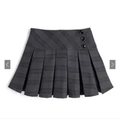 GRL インパン裏地付きチェック柄プリーツミニスカート（ac2563）
