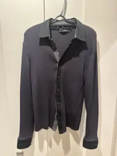 HAMNETT ダークグレー リブ編みカーディガンのサムネイル