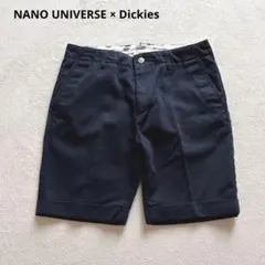 ナノユニバース×ディッキーズ　ハーフパンツ ワークパンツ チノ　M 紺