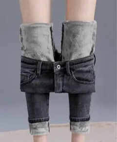 裏起毛デニム風レギンス S/M/L/XL