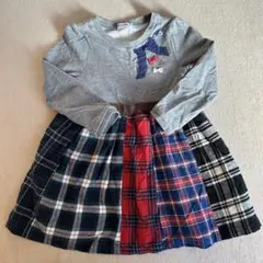MIKI HOUSE チェック柄ワンピース 110 ミキハウス