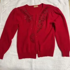 Angora カーディガン 赤