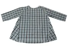 【liflattie ships】チェックシャツ　ブラウン系　Mサイズ　七分丈