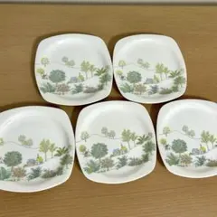 前畑陶器　木立のメロディー　皿　5枚セット