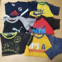 【男の子130まとめ売り】adidas NIKE PUMA など Tシャツ6点