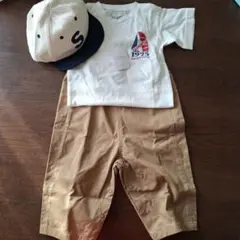 セーリングデザインTシャツとショートパンツセット