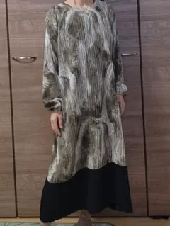 ❤️【Bou Jeloud】　マーブル柄プリーツワンピース