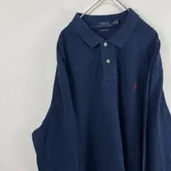 ラルフローレン ralph lauren 長袖ポロシャツ 紺色
