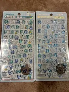 【正規品】　サンリオ文字ボンボンドロップシール　人気2種セット