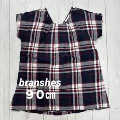 【branshes】ブランシェス ９０ トップス 半袖 チェックシャツ 210