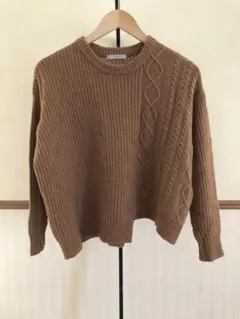 ジャーナルスタンダード ドッキングニット プルオーバー ケーブル編み アシメ