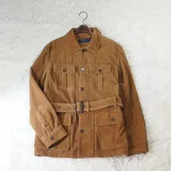 未使用 人気《ポロラルフローレン》サファリジャケット(M)ブラウン コーデュロイ