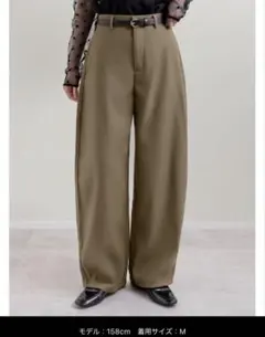 【値下！】モカ　ブラウン　ワイドパンツ Mサイズ 低身長向けAMサイズ