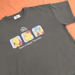 新品未使用 プーさん ディズニー 半袖 Tシャツ M カーキ