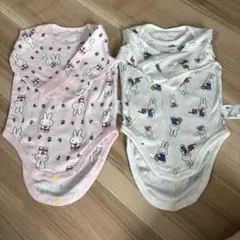 うさぎロンパース 2枚セット 70cm