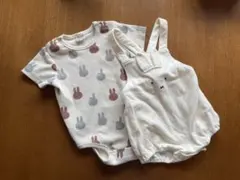 petit main ミッフィー ロンパース サロペット　プティマイン