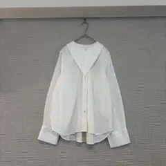 ✿SLOBE IENA✿ロングカラーブラウス コットン ホワイトのサムネイル