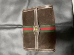 Gucci スエードクラッチバッグ ブラウン