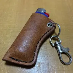ライターケース（Bicスリム）　レザークラフト　ハンドメイド　キーホルダー