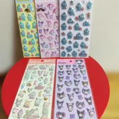 ぷくっとシール　ぷっくりシール　ぷくぷくシール　サンリオ　５枚セット