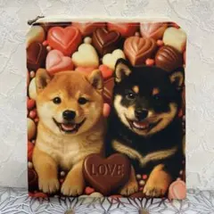 フラットポーチ 柴犬柄 両面パネル ❤️ハンドメイド - メルカリ