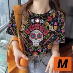 Mサイズ スケルトン骸骨Tシャツ dハロ ミゲル リメンバーミー ハロウィン
