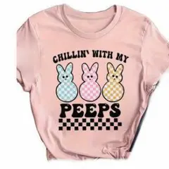 ピンクウサギデザインTシャツ