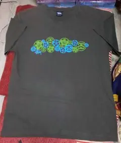 激レア‼STUSSY 90年代物❗紺タグ❗ ハイビスカス柄 Tシャツ