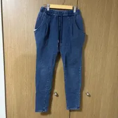 Horiyu ダークブルー スリムフィット デニムスウェットパンツS