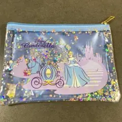 しまむら　ディズニープリンセス　シンデレラ　キラキラフレークポーチ