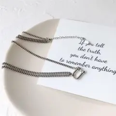 ハードウェア　ネックレス　シルバー