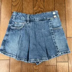 【美品】ZARAデニム ラップキュロット　148㎝