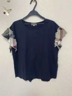 未使用CRESTBRIDGE フリル袖 ネイビー Tシャツ M
